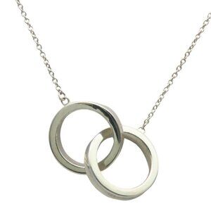 Tiffany & Co Necklace 1837 Interlocking Circle 925 Silver Approx 4.8 g Silver
